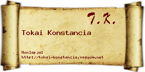 Tokai Konstancia névjegykártya